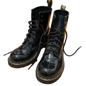 Black Patent Leather Doc Martens- size 7